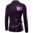 thumbnail image 3 of Men Tuxedo Suit Gentleman Dance Sequins Coat Blazer Jacket Red S, 3 of 3