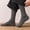 Dark grey, variant on 2x Knee High Long Sock ,Thick warm soft cotton ,Casual for Winter Male Unisex Sports - Dark grey