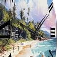 thumbnail image 3 of Designart "Beach Tropical Vibes Painting IV" Beach Oversized Wall Clock, 3 of 5