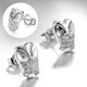 thumbnail image 3 of GOOHOCHY Pendientes de cristal con forma de búho para mujer (AKE001), 3 of 8