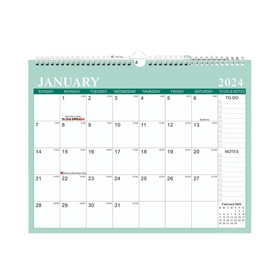 Wall Calendar 2024-2025,Jan 2024- Jun 2025, 18 Months Calendar, 14.8" x 11.5" Large Wall Calendar 2024 for Home or Office - style2;
