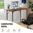 thumbnail image 2 of Dkelincs 32 inch Computer Desk and Chair Set Home Office Modern Wood Study Desk & Mesh Ergonomic Height Adjustable Office Chair for Small Spaces, Vintage & Black, 2 of 8