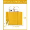 thumbnail image 5 of 13"x4.5"x10" Large Gift Bag with Handles Bulk 32PCS Gift Paper Bags Yellow Bags Multiple Uses (Wide Large), 5 of 15