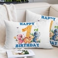 thumbnail image 2 of Happy 1rd Birthday Throw Pillow Covers, Cartoon Cute Pink Yellow Blue Dinosaurs Floral Soft Breathable Pillow Cases with Invisible Zipper, Standard Pillowcases for Couch Bed Sofa Chair 20x26 Inches, 2 of 9