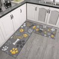 thumbnail image 2 of Dog Paw and Bone Kitchen Rugs Sets Of 2,Anti Fatigue Kitchen Mat Rugs Non Slip Washable,Decorative Kitchen Floor Mats for Kitchen,Sink,Laundry,17"x30"+17"x47", 2 of 7