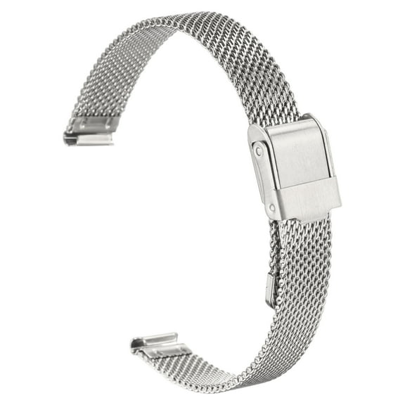 Uxcell Stainless Steel Mesh Watch Band 10mm Quick Release Adjustable Metal Replacement Watch Strap for Men Women, Silver