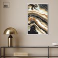 thumbnail image 3 of Black And Gold II Mineral, Agate & Geode Wall Art Canvas Wall Art by Art Remedy, White Floater Frame, 17" x 25", 3 of 7