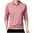 thumbnail image 2 of Blusa y camisa de manga larga con cuello vuelto para hombre, pijama deportivo para el hogar, camiseta de color liso, blusa deportiva de poliéster para hombre, 2 of 6