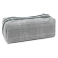 thumbnail image 3 of Pen+Gear Checked Pencil Pouch in Grey with White Stitched Pattern, 3 of 6