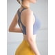 thumbnail image 2 of Sujetador de yoga para mujer, deportes, acanalado, cuello en V, entrenamiento, jogging, sin aros yeacher Ropa interior femenina, 2 of 7