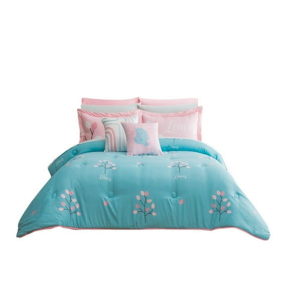 Edredón Lavable Abril Individual Poliester Turquesa Concord