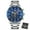 Blue with Box, variant on Men's Watches Stainless Steel Quartz Wristwatch Waterproof Sport Male Watch