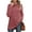 Red, variant on Womens Tunic Tops Turtleneck Long Sleeve Side Split Shirts Oversized Fall Sweaters High Low Hemline