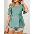 thumbnail image 2 of Casual Maternity Tops for Women Short Sleeve Maternity Clothes Pregnancy Shirts, 2 of 6