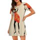thumbnail image 1 of Balery African Women Camisón de manga corta con cuello redondo para mujer, cómodo y elegante., 1 of 6