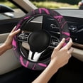 thumbnail image 3 of Uorisanigo Branch Furry Steering Wheel Cover for Women Camo Car Steering Wheel Cover with Elastic Edge Easy to Install Car Steering Wheel Protector for Winter Car Accessories Gift for Wife, 3 of 8