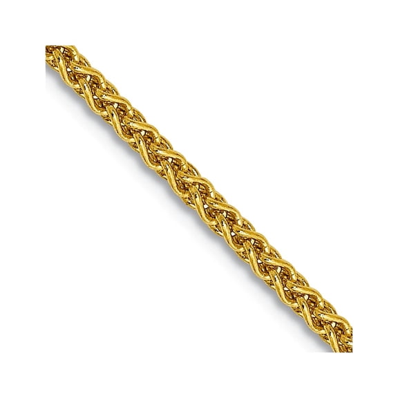 10k Yellow Gold 1.65mm Solid Polished Spiga Chain Necklace 24 Inch Chain Necklace for Women and Men