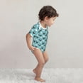 thumbnail image 4 of Daiia Lovely Roosters Printed Unisex-Baby Short Sleeve Onesies Bodysuits Baby Climbing Clothes Soft and Comfortable Romper with Expandable Shoulder Design-3 Months, 4 of 8