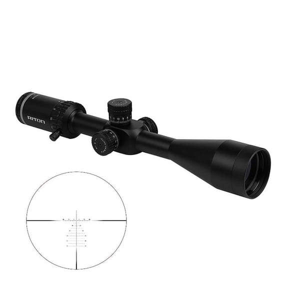 Riton Optics 1 Conquer 6-24x50mm Rifle Scope, 1in Tube, First Focal Plane, MPSR MOA Reticle, Black, NSN #