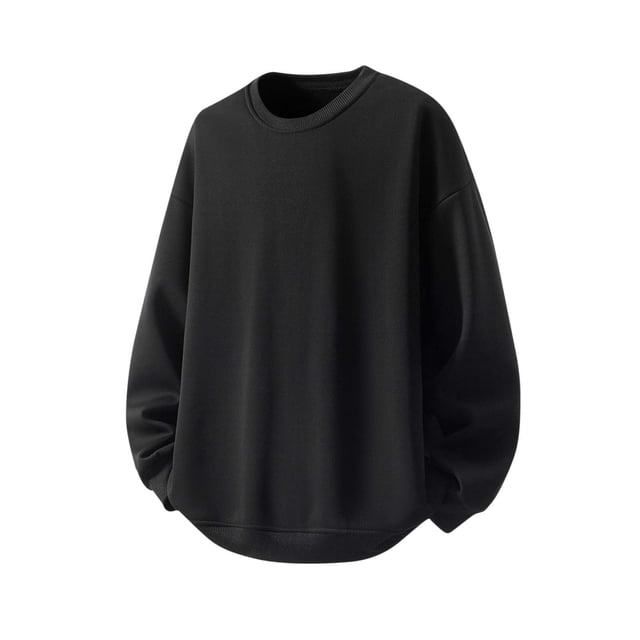 Blusas y camisas de manga larga con cuello redondo para hombre, estilo casual, de color liso, con cordón ajustable, sudaderas con capucha de manga larga, blusa de poliéster para hombre