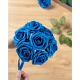 thumbnail image 2 of 25Pcs Artificial Roses Flowers Fake Roses with Stems Real Touch Foam Flowers for DIY Wedding Bouquet Baby Shower Centerpiece Floral Arrangement Party Home Decor(Black), 2 of 5