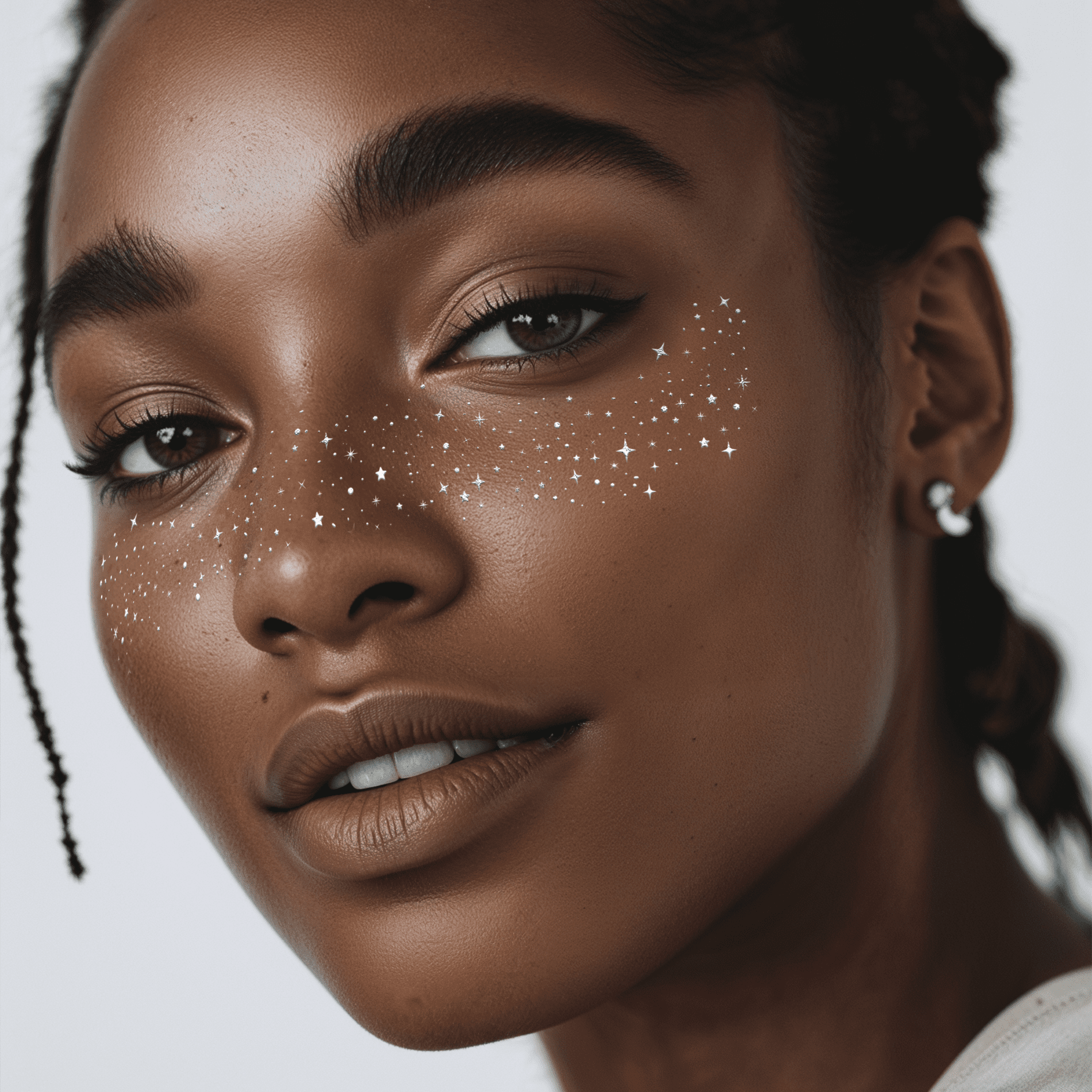 Fazit Glitter Freckle Makeup Patches, Silver Speckles, 6 Count