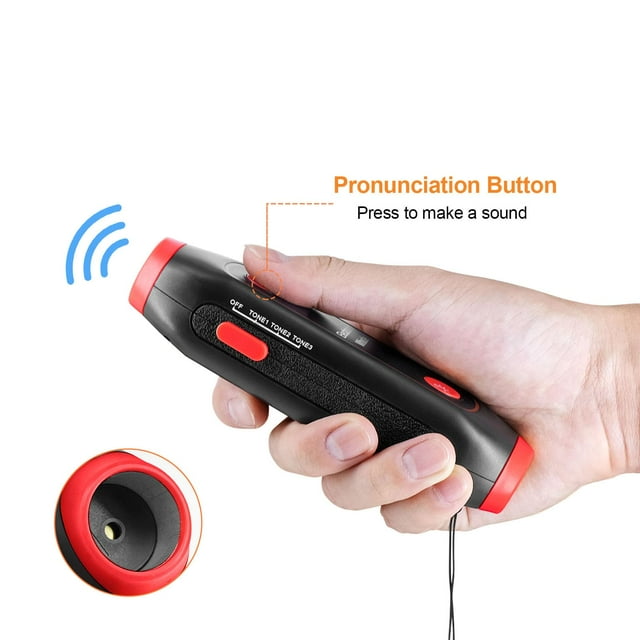 Silbato electrónico DYNWAVEMX de mano ligero 3 modos rojo