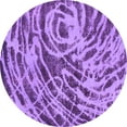 thumbnail image 1 of Ahgly Company Indoor Round Abstract Purple Modern Area Rugs, 6' Round, 1 of 4