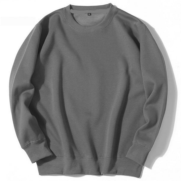 pstuiky hombres de manga larga, Sudadera deportiva de cuello redondo y manga larga con capucha lisa para hombre camisetas de hombre xxxl