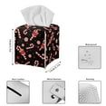 thumbnail image 3 of Psesaysky Tissue Box Cover Waterproof PU Leather Car Tissue Holder Square Tissues Boxes Organizer for Bathroom Vanity, Night Stands, Office, Home, Kitchen (Christmas Candy Cane), 3 of 7
