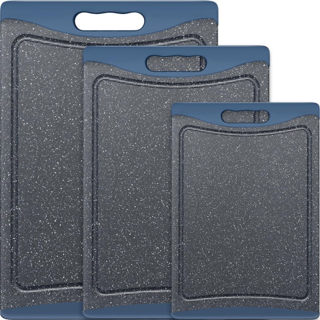 Juego de tablas de cortar Empune de plástico aptas para lavavajillas con ranuras para jugo