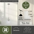 thumbnail image 4 of Beloit Satin Nickel Farmhouse Mini Pendant Ceiling Light Clear Glass, 4 of 12