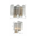 thumbnail image 4 of Crystorama Addis 2 Light Polished Chrome Wall Mount - 14.5"W x 11.5"H x 9.75"D, 4 of 9