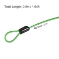 thumbnail image 2 of Uxcell 2.5mmx0.5m Coated Security Steel Cable Luggage Lock Wire Rope Double Loop Green, 2 of 5