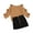 Khaki, variant on Toddler Baby Girls Leather Skirt Outfits 2Y 3Y 4Y 5Y 6Y 7Y Ribbed Sweater Shirt Tops + PU Leather Dress Fall Clothes Set