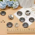 thumbnail image 4 of 1 Box 12PCS Leather Decorative Conchos Buttons 3 Colors Metal Stud Screw Back Turquoise Metal Button Replacement Zinc Alloy Buckle Rivet DIY Creativity Product Accessories for Craft Sewing, 4 of 9