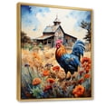 thumbnail image 2 of Designart "Roaster Barnyard Charm IV" Animals Floater Framed Canvas Art Print, 2 of 7