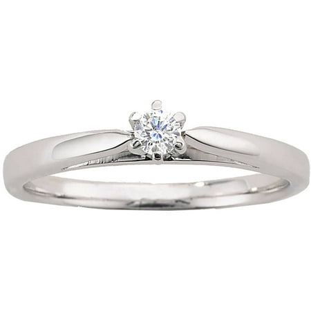 Always & Forever Platinaire 1/12 Carat Diamond Round Solitaire Engagement Ring