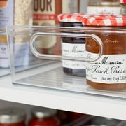 iDesign Plastic Kitchen Storage Bins, Clear, 2-Pack, 14 x 8.25 x 3.5