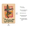 thumbnail image 2 of The Orient - India Shiva Statue - Vintage Travel Poster by David Klein c.1960 - 8 x 12 inch Vintage Wood Art Sign, 2 of 4