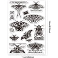thumbnail image 2 of Moth Clear Stamps for Card Making Moth Label Clear Rubber Stamps Paper Craft Seal Stamp Rubber Stamp for DIY Scrapbooking Album Journal Notebook Decor Handmade Crafts, 2 of 7
