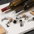 thumbnail image 4 of Vertedores de Botellas de Acero Inoxidable Uxcell, 12Pcs Vertedor de Aceite de Oliva con Tapas de Polvo de Goma, Vertedores de Vino y Licor para Botellas de Vino, Licor, Café y Vinagre (Blanco), 4 of 7