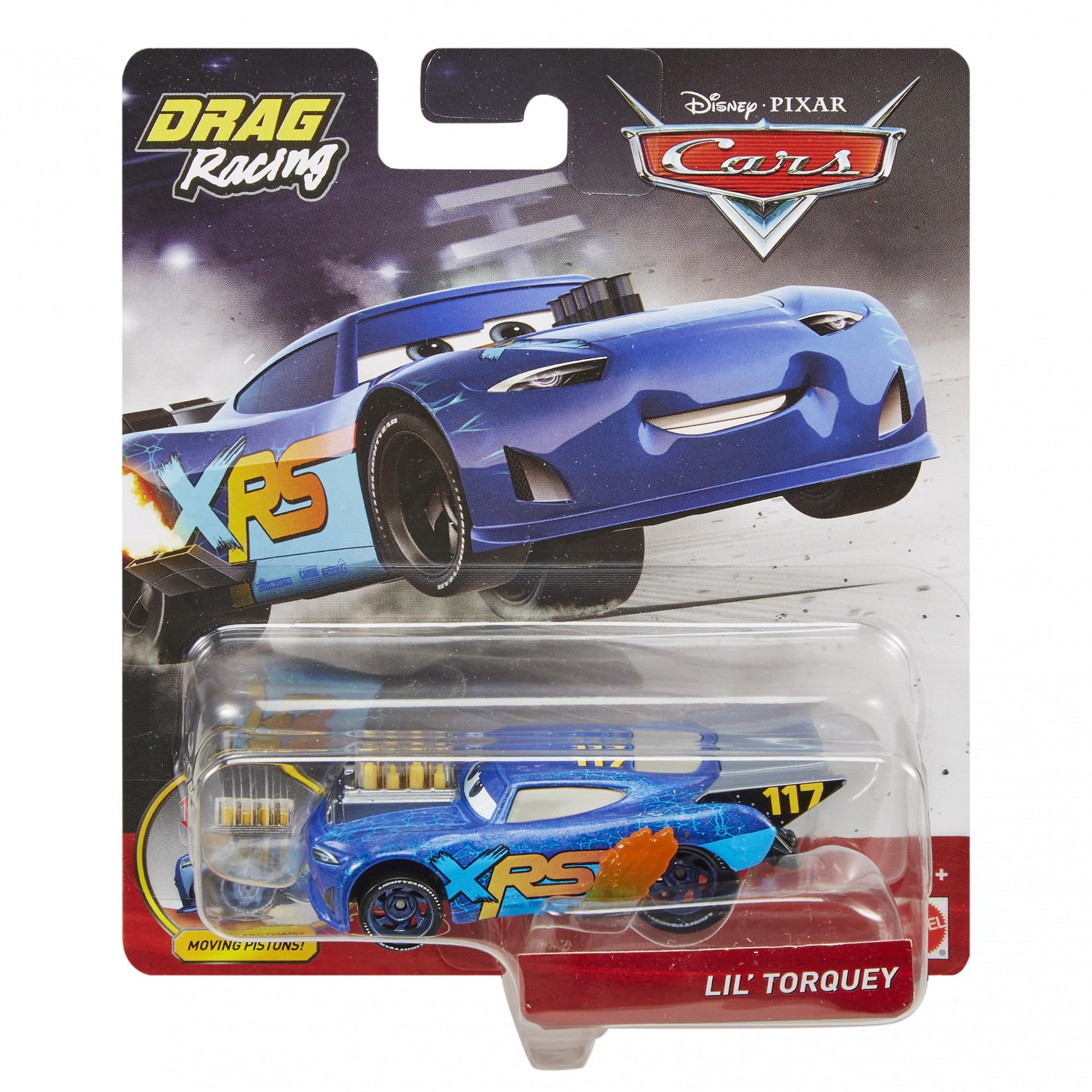 Details about   Disney Pixar CARS XRS Drag Racing Lil' Torquey with Moving Pistons NEW