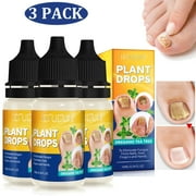 Sefudun Plant Drop for Toenails and Fingernails Care, with Oregano Tea Tree, Fungus/ Discolored/ Damaged Nail 3 Pack