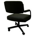 thumbnail image 2 of Swivel Tilt Kitchen Caster Chair with Wheels M-110 - Black Vinyl - Black, 2 of 3