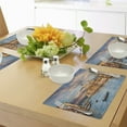 thumbnail image 4 of Ambesonne Venice Place Mats Set of 4, Canal Grande Italy Image, Standard Size, Sky Blue Champagne, 4 of 6