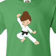 thumbnail image 4 of Inktastic Cute Girl, Brown Hair, Black Belt, Karate Pose Youth T-Shirt, 4 of 5
