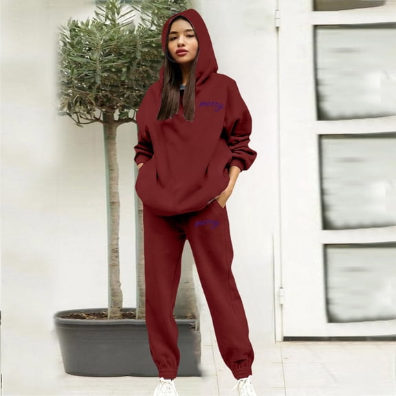 BILIKEYU Women's 2025 Hoodies Set Sweatsuits, Sweatshirt for Women, Sweatsuits Women 2 Piece Outfit, Fall Outfits for Women 2025