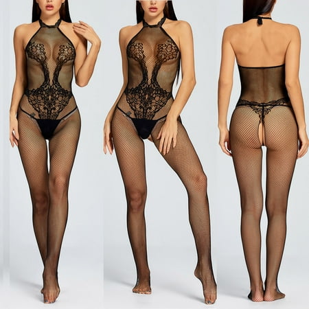 

Pxiakgy intimates for women Ladies Fashion Black Lace Seductive OnePiece Underwear Black + One size