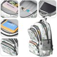 thumbnail image 4 of Dinosaur and Cactus White Pattern Cute School Backpack Bag with Padded Back and Adjustable Shoulder Straps 16.9 X 12.6 X 5.9 Inches, 4 of 5